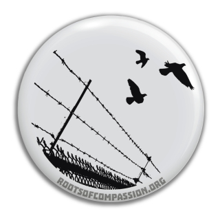 No border (birds,white) - Button