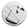 No Border (Vögel, weiß) - Button