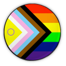 Inter*Inclusive Pride Flag Button