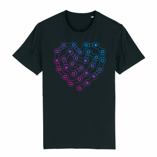 Bike chain heart - T-Shirt - large/loose cut
