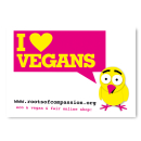I love vegans (chicken) - Sticker (10x)