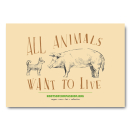All animals want to live - Sticker (10x)