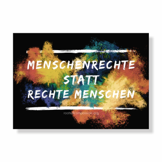 Aufkleber - Menschenrechte statt rechte Menschen