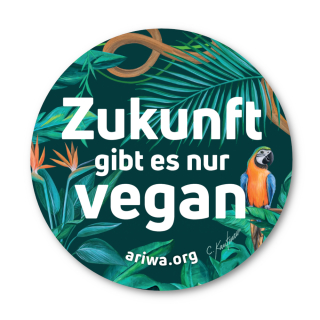 Aufkleber: Zukunft gibt es nur vegan (ARIWA)