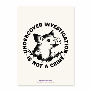 Solidarity Poster “Undercover Investigation is Not a Crime”