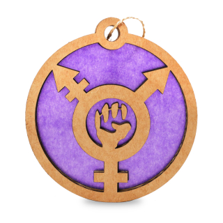 "Trans Revolution” Tree Decorations – Handmade Upcycling Ornaments