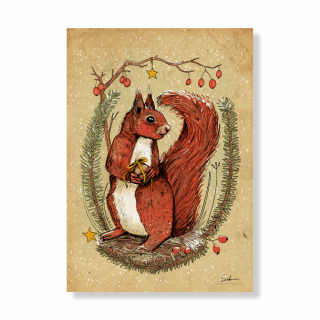 Winter Postcard “Squirrel”