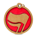 Baumschmuck “Antifa” - handgemachte Upcycling-Deko