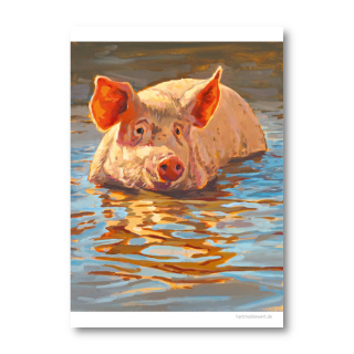 Postkarte Bad IV | Hartmut Kiewert
