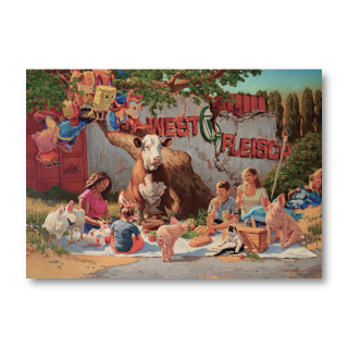 Postkarte Picknick IV | Hartmut Kiewert