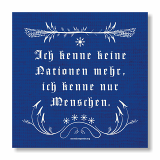 Sticker “Ich kenne keine Nationen mehr”