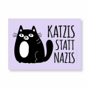 Sticker “Katzis statt Nazis” (10x)