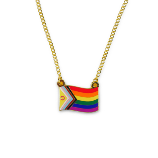 Halskette "Progress Pride" - Metall oder Kunstleder