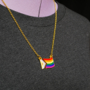 Necklace “Progress Pride” – metal or vegan faux leather