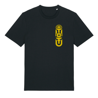 Tofu (goldfarbener Brustdruck) - T-Shirt - groß/gerader Schnitt