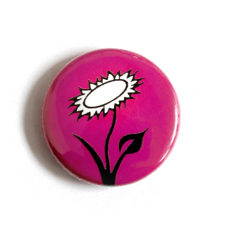 Veganblume - pink - Button