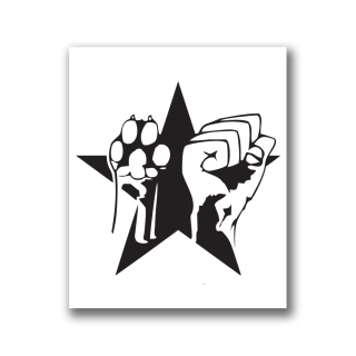 Paw Fist Star - Patch on durable Bio Canvas