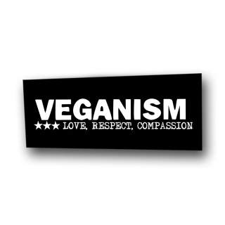 Veganism - Aufnäher auf robustem Bio Canvas