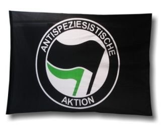 Fahne Antispeziesistische Aktion - schwarz