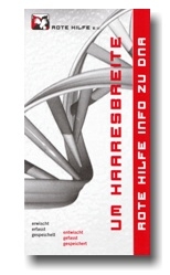 Um Haaresbreite - Rote Hilfe Info zu DNA - Flyer