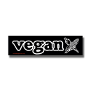 Vegan cross - Aufkleber