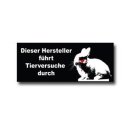actionsticker animal testing - german - Sticker (10x)