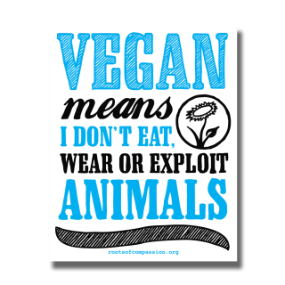 Vegan means I dont eat ... - Aufkleber