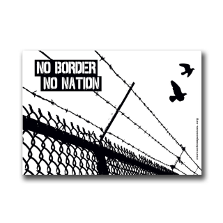 No border (birds, white) - Sticker