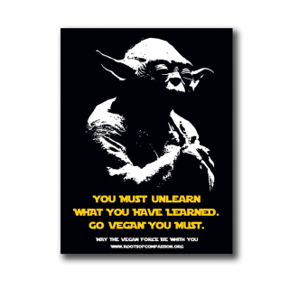 Vegan Yoda - Sticker