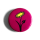 Veganblume (pink) - Kühlschrankmagnet