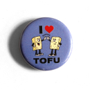 I heart Tofu - Kühlschrankmagnet (rund)