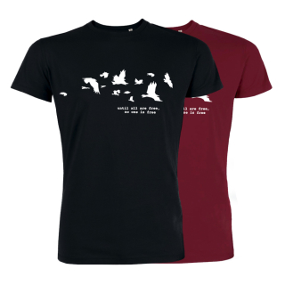 Until all are Free T-Shirt - groß/gerader Schnitt burgunderrot M