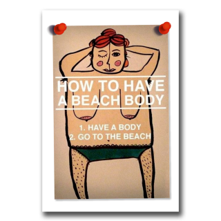 How to have a beach body - Sticker (10x)