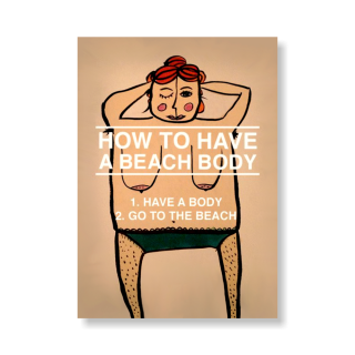 How to have a beach body - Sticker (10x)