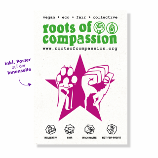 roots of compassion Faltflyer mit Posterrückseite (deutsch)