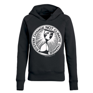 SALE! System Change Not Climate Change - Benefit Hoodie - small/waisted cut (discontinued model)