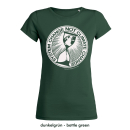 SALE! System Change Not Climate Change - Soli T-Shirt - small/waisted cut -XS-bottle green (discontinued model)