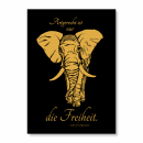 Artgerecht ist nur die Freiheit (schwarz-gelb) - Aufkleber