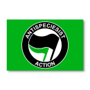 Fahne Antispeciesist Action - grün