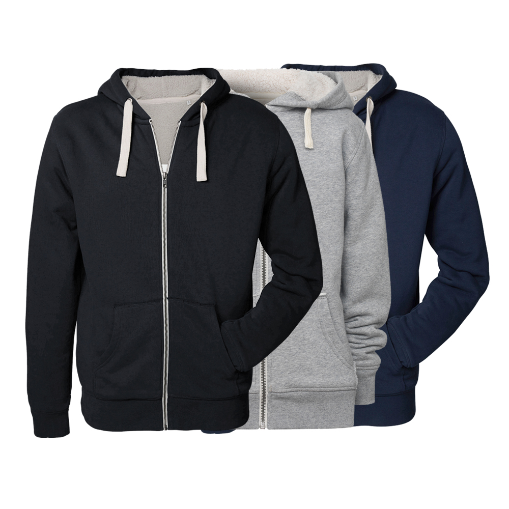 lined sweatshirt jacket