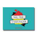 Postcard Friede, Freude, Ei-Ersatzkuchen