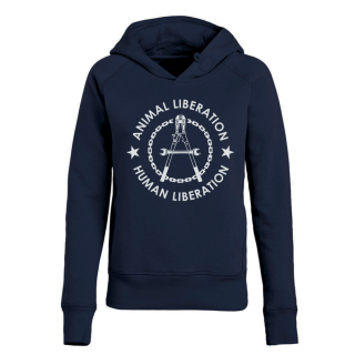 SALE! Human Liberation - Animal Liberation - Kapuzenpullover - klein/taillierter Schnitt (Auslaufmodell)