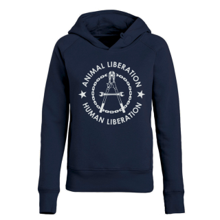 SALE! Human Liberation - Animal Liberation - Hoodie - small/waisted cut (discontinued model)