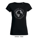 SALE! Planet Earth Loves Veganism - T-Shirt - small/waisted cut – XS-black (discontinued model)