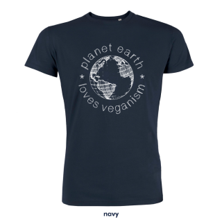 SALE! Planet Earth Loves Veganism - T-Shirt - large/loose cut (discontinued model)