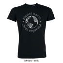 SALE! Planet Earth Loves Veganism - T-Shirt - groß/gerader Schnitt-M-navy (Auslaufmodell)