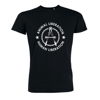 SALE! Human Liberation - Animal Liberation - T-Shirt - groß/gerader Schnitt (Auslaufmodell)