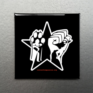 Paw Fist Star - Fridge Magnet (square)