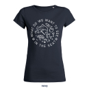 SALE! What do we want to see in the sea? - T-Shirt - small/waisted cut XS navy (discontinued model)