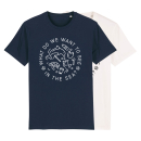 SALE! What do we want to see in the sea? - T-Shirt - large/loose cut XS navy (discontinued model)
